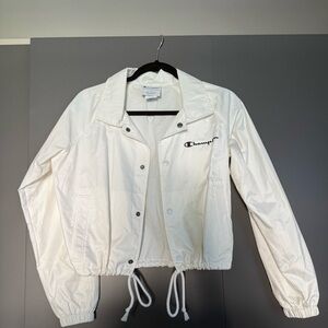 Champion White Cropped Utility Jacket